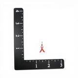 Sterling Silver Red Enamel AIDS Awareness Ribbon Charm for Bracelet Vintage New