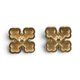 James Avery 14K Yellow Gold Budded Cross Post Earrings Flower Retired