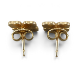 James Avery 14K Yellow Gold Budded Cross Post Earrings Flower Retired