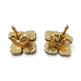 James Avery 14K Yellow Gold Budded Cross Post Earrings Flower Retired