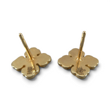 James Avery 14K Yellow Gold Budded Cross Post Earrings Flower Retired