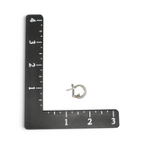 Judith Ripka Sterling Silver Half Hoop Post Earrings Omega Back Huggie