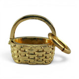 Sterling Siver Gold Vermeil Mini Flower Basket Bracelet Charm Flower Girl Gift