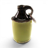 Enamel over Sterling Silver Little Brown Jug Pendant for Necklace Moonshine BCS