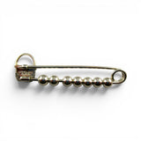 Sterling Silver Woven Basket Charm Holder Safey Pin Holder Beads Vintage BCS New
