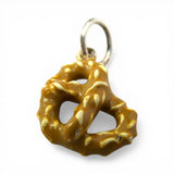 Sterling Silver Enamel Soft Pretzel Charm for Bracelet Food Jewelry German 925