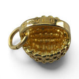 Brown County Basket Mini Granny Gold Vermeil over Sterling Silver Vintage BCB