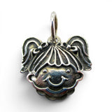 Sterling Silver Girls Rule Charm for Bracelet Pigtails Girl Gift Vintage New