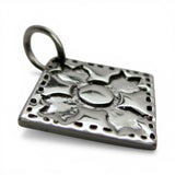 Sterling Silver Lily of the Valley Quilt Pattern Charm for Bracelet New Pendant