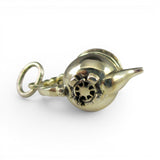 Sterling Siliver Footed Teapot Charm for Bracelet Movable Lid Highly Detailed