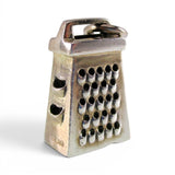 Sterling Silver Kitchen Box Grater Pendant for Necklace Cheese Chef Cook Gift