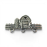 Sterling Silver Farm Charm Holder Pin Barn Silo Fence Heart Vintage Farming Gift