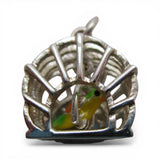 Sterling Silver Parrot in a Cage Charm for Bracelet Birdcage Pretty Bird Gift
