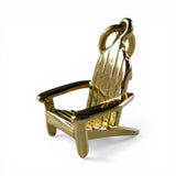 Sterling Silver Gold Vermeil Adirondack Chair Charm for Bracelet Vacation Gift