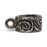 Sterling Silver Engraved Band Charm Adapter Bead Hanger Converter Vintage