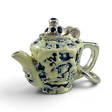 Sterling Silver Enamel Flow Blue Willow Teapot Charm for Bracelet Tea Party Gift