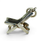 Sterling Silver Beach Chair Charm for Bracelet Summer Vacation Ocean Jewelry
