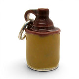 Sterling Silver Enamel Little Brown Jug Charm for Bracelet Stoneware Gift BCS