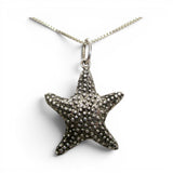 Sterling Silver Starfish Pendant for Necklace Beach Vacation Jewelry Vintage New