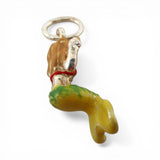 Sterling Silver Hand Enameled Mermaid Charm for Bracelet Vintage Little New Old