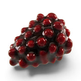 Sterling Silver & Enamel Red Raspberry Pendant for Necklace Fruit Jewelry Berry