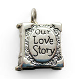 Sterling SIlver Our Love Story Box Charm for Bracelet Girlfriend Wife Gift New