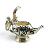 Sterling Silver Aladdin Teapot Charm for Bracelet Tea Lover Gift Small Pendant
