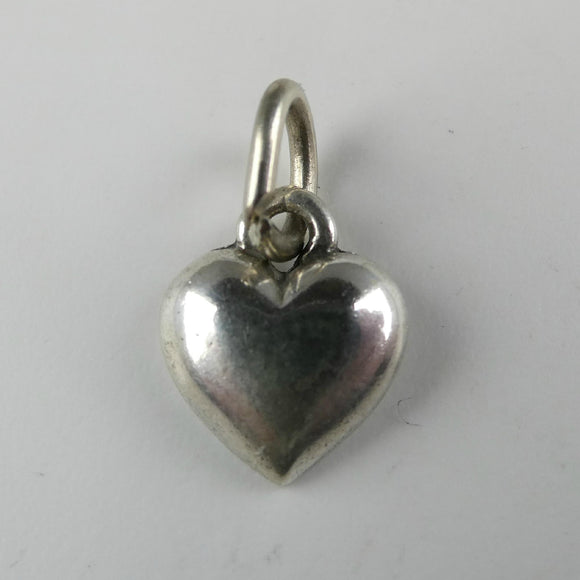 TINY Sterling Silver Heart Charm