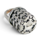 Sterling Silver Mini Persimmon Basket Charm for Bracelet Brown County Vintage