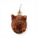 Sterling Silver Enamel Cooked Turkey Charm for Bracelet Thanksgiving Feast Gift