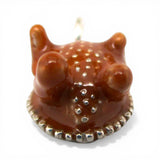 Sterling Silver Enamel Cooked Turkey Charm for Bracelet Thanksgiving Feast Gift
