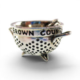 Sterling Silver Colander Bowl Pendant for Necklace Pasta Chef Cook Kitchen Gift