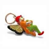 Sterling Silver Enamel Red Hair Fairy Charm for Bracelet Garden Gift Pixie Wings