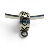 Sterling Silver Mom Charm Bead for Bracelet Converter Adapter Hanger Mother Gift
