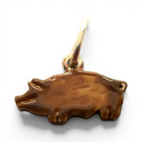 Sterling Silver Enamel BBQ Pig Cutting Board Charm for Bracelet Grilling Gift