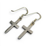 Sterling Silver Cross Earrings Drop Dangle 925 Religious Gift Vintage New