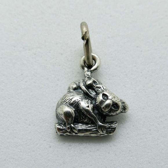 TINY Koala Bear Sterling Silver Charm