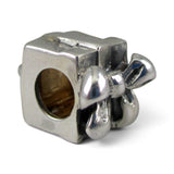 Brocosi.com sterling silver present gift box charm bead with antiqued finish for European style bracelets