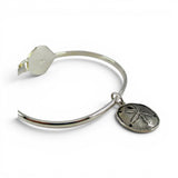 Sterling Silver Gold Vermeil Shell Bangle Charm Bracelet Beach Vacation Jewelry