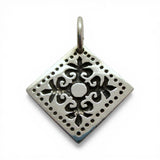 Sterling Silver Fleur de Lis Quilt Pattern Charm for Bracelet French Design New