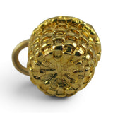 Sterling Silver on Gold Vermeil Mini Round Country Basket Charm for Bracelet BCB