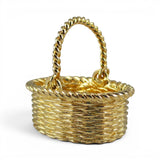 Sterling Silver Gold Vermeil Flower Girl Basket Pendant for Necklace Movable BCB