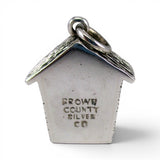 Sterling Silver Birdhouse Pendant for Necklace Large Charm Bluebird Bird Gift
