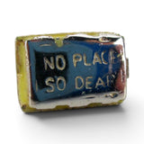 Sterling Silver Enamel Church Charm for Bracelet No Place So Dear Vintage BCS