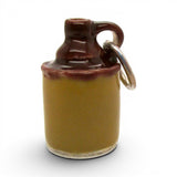 Sterling Silver Enamel Little Brown Jug Charm for Bracelet Stoneware Gift BCS