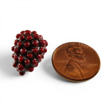 Sterling Silver & Enamel Red Raspberry Pendant for Necklace Fruit Jewelry Berry
