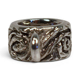 Sterling Silver Engraved Band Charm Adapter Bead Hanger Converter Vintage