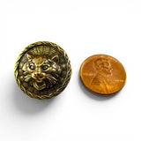 Facing Cat Brass Pin