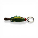Sterling Silver Enamel Parrot Charm for Bracelet Tropical Bird Jewelry Vintage