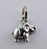 TINY Sterling Silver Elephant Charm